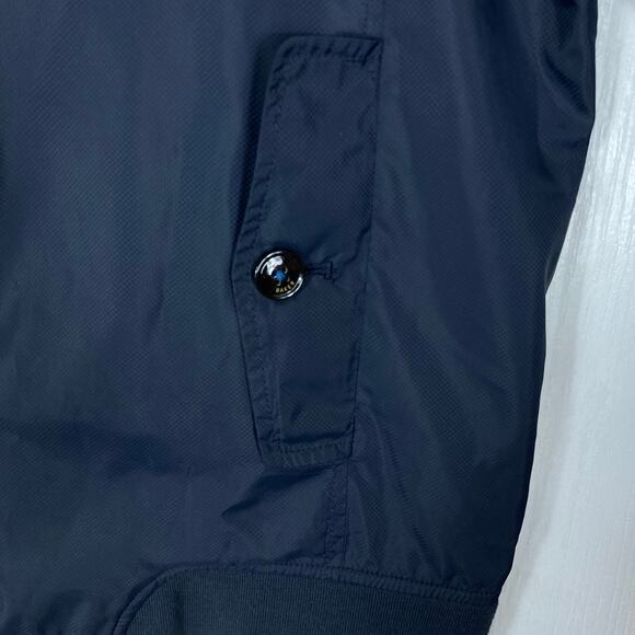 Nwot TED BAKER Bomber Jacket Men 4/L Navy Windbreaker Zip Pocket Logo “Electiv” - Picture 6 of 12